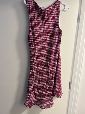 Red and blue floral reformation dale dress